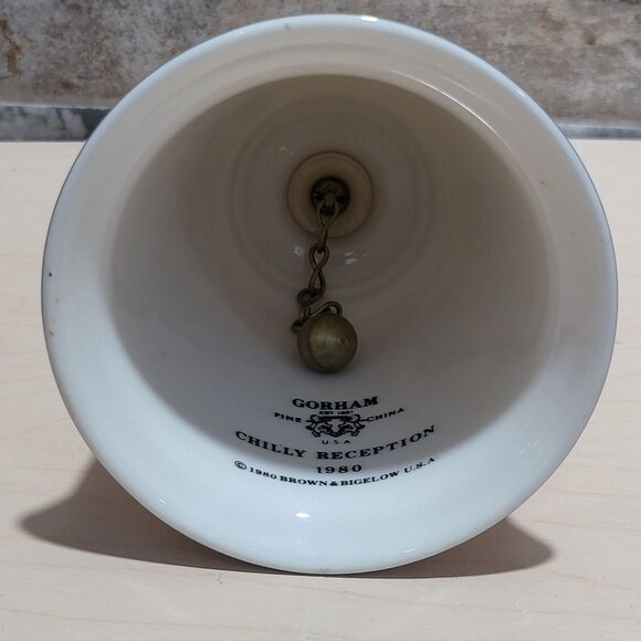 Gorham Norman Rockwell Chilly Reception Porcelain Bell 1980 - Picture 5 of 12